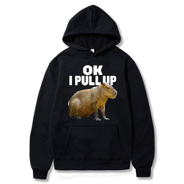 OK I PULL UP Capybara Hoodie (Runs small) – Urban Rescue Ranch